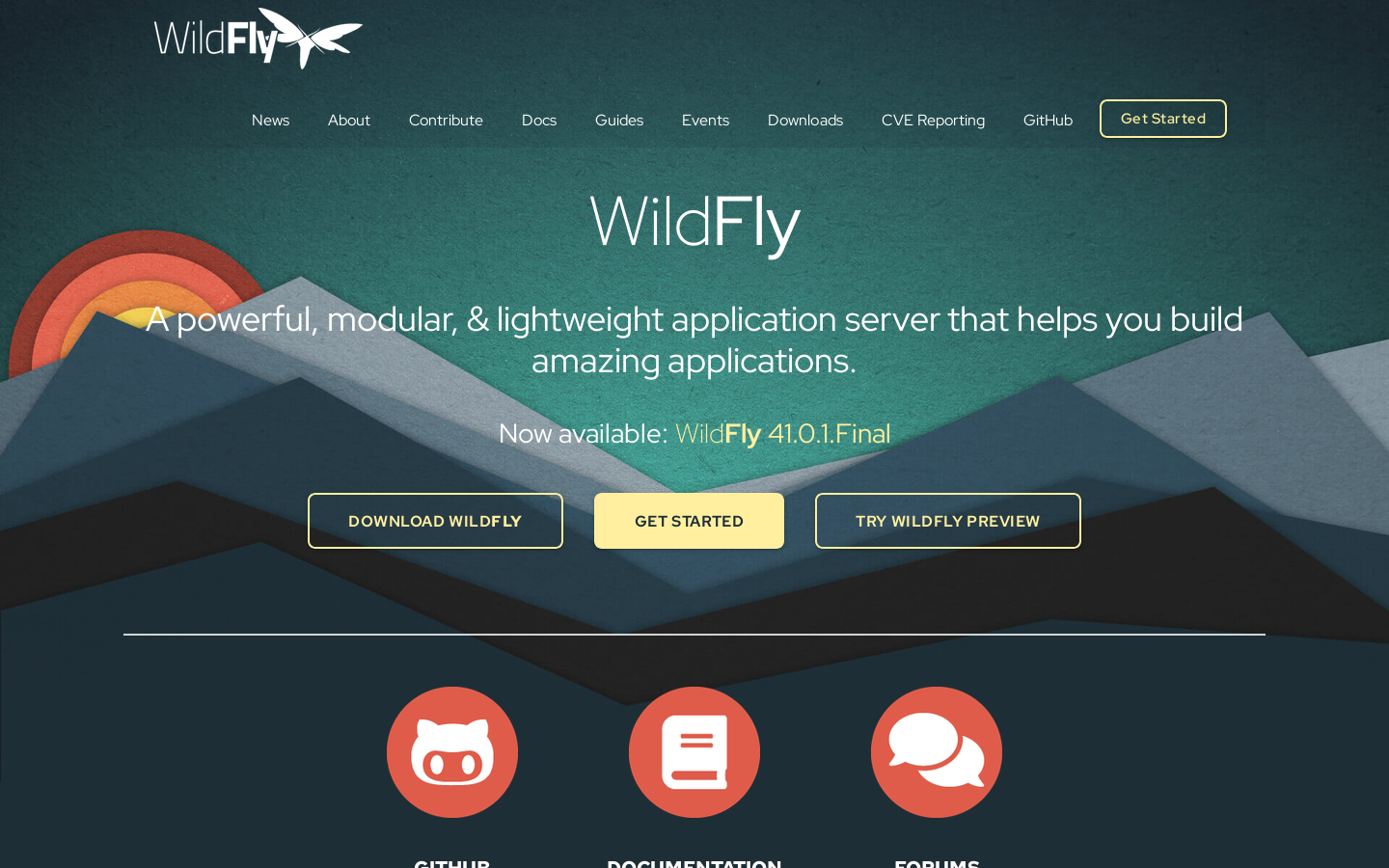 WildFly 首页截图
