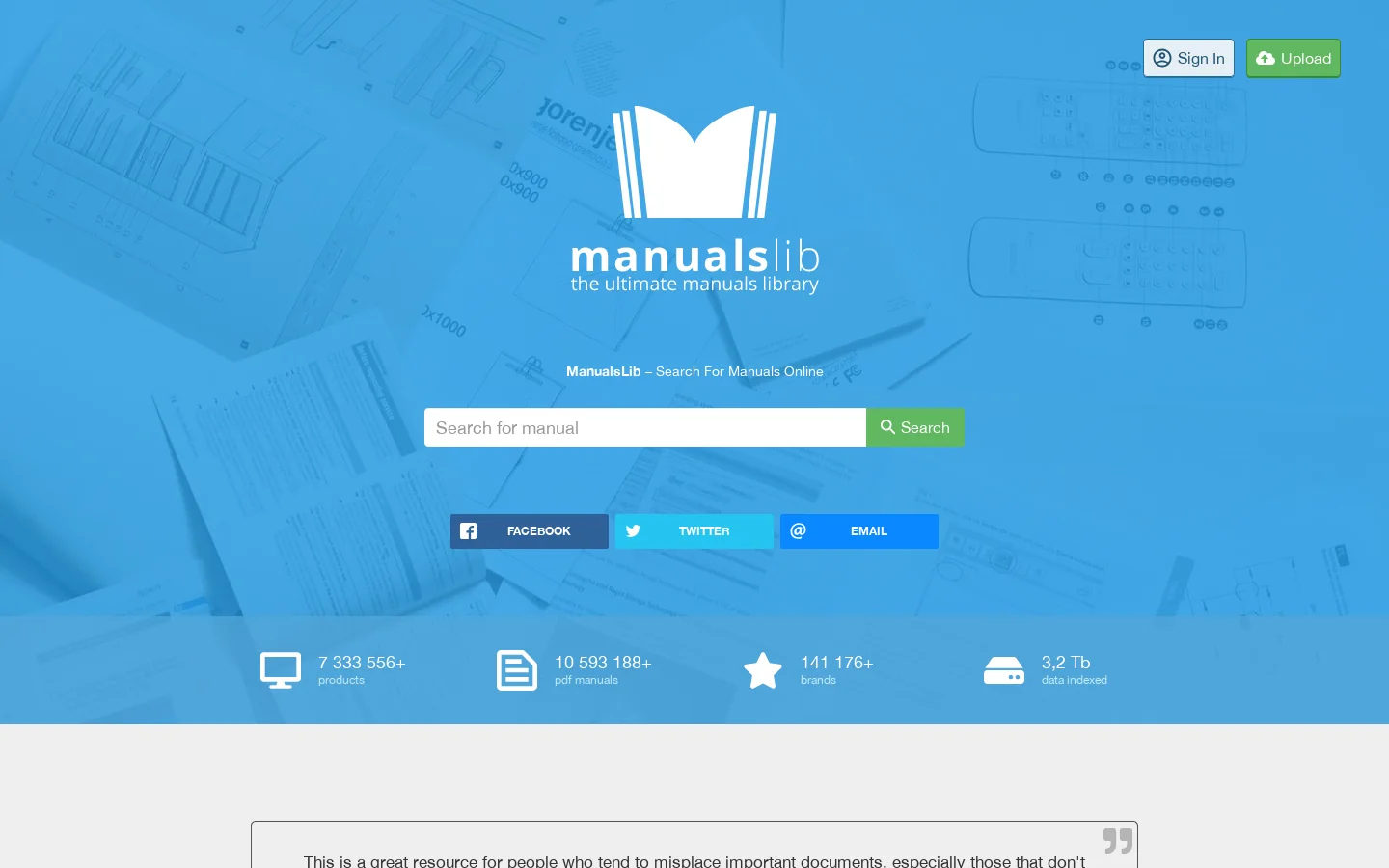 ManualsLib 首页截图