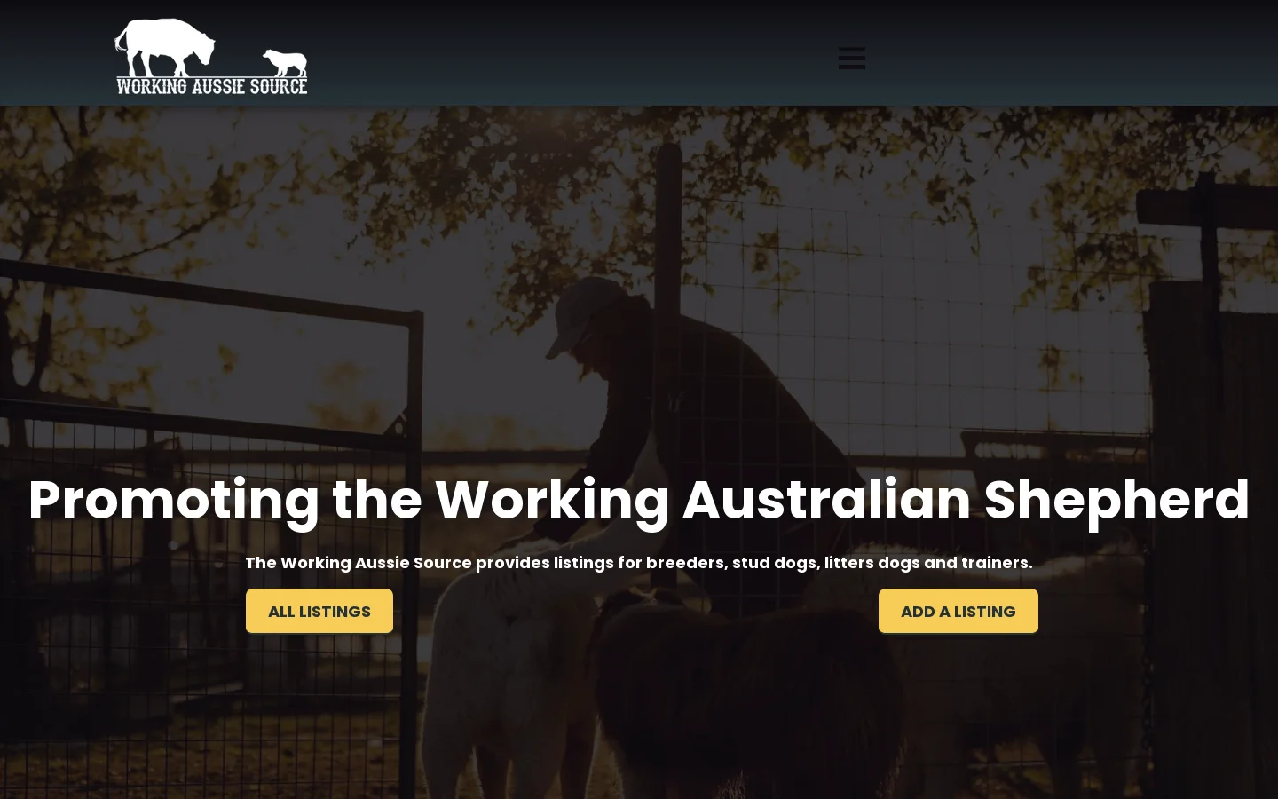 Working Aussie Source Home 首页截图