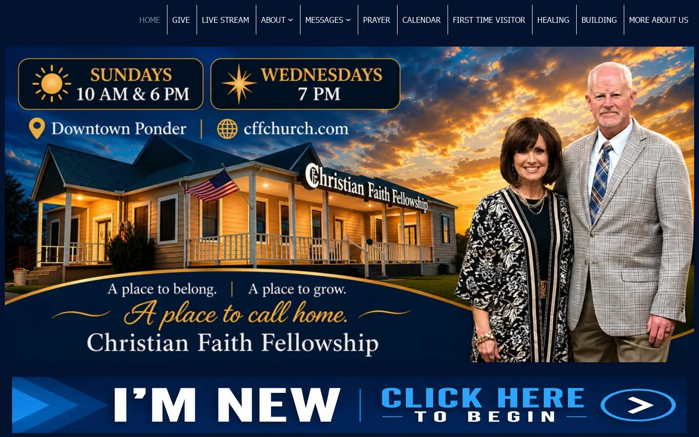 Christian Faith Fellowship - COY HUFFMAN 首页截图