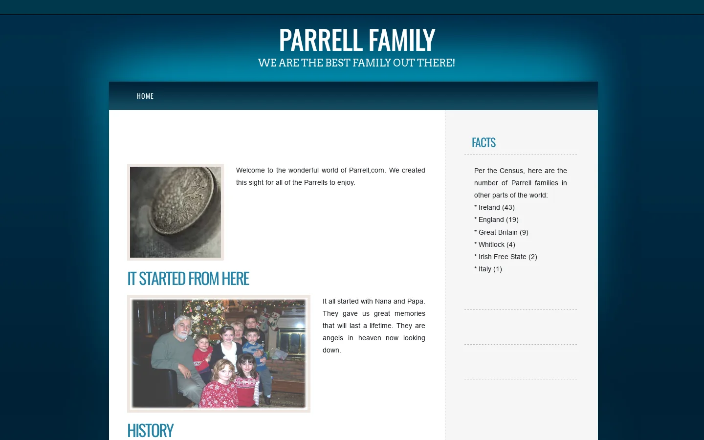 Welcome to Parrell.com 首页截图