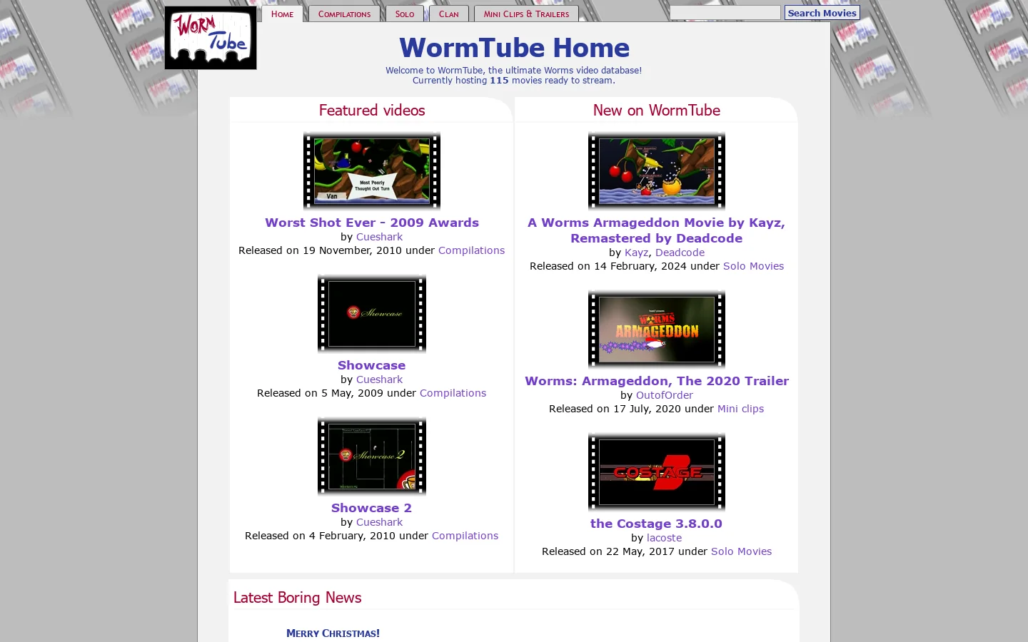 WormTube 首页截图