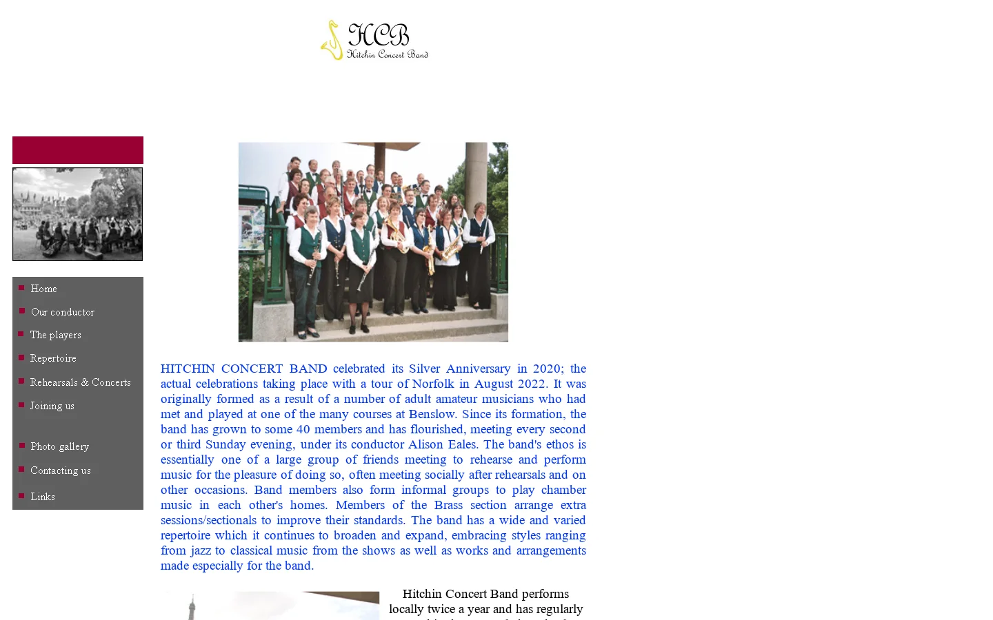 The Hitchin Concert Band invites you to join us as we for the love of making music together in a friendly and supportive group. 首页截图