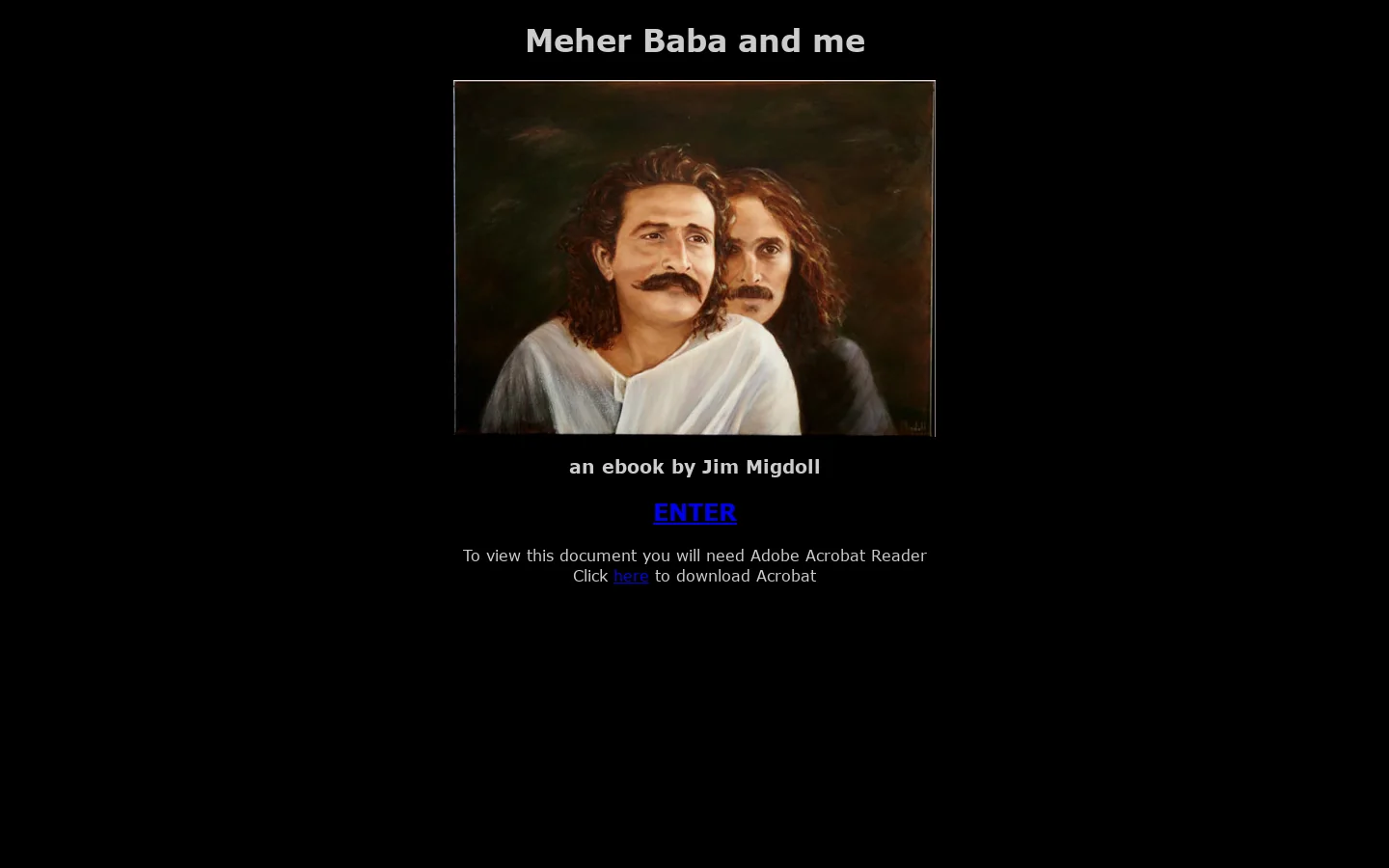 Meher Baba and me 首页截图