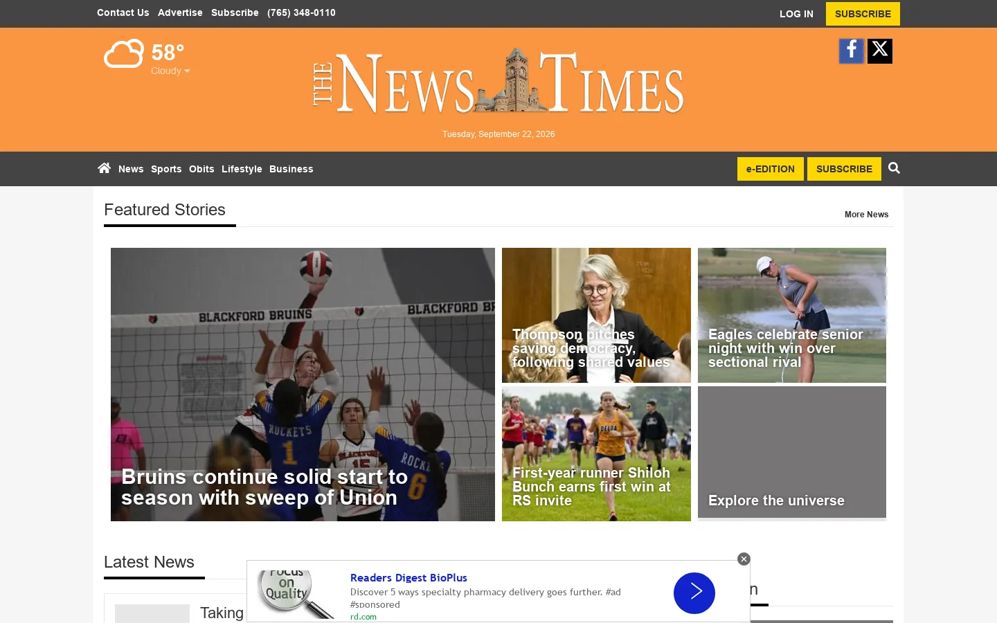 hartfordcitynewstimes.com 首页截图