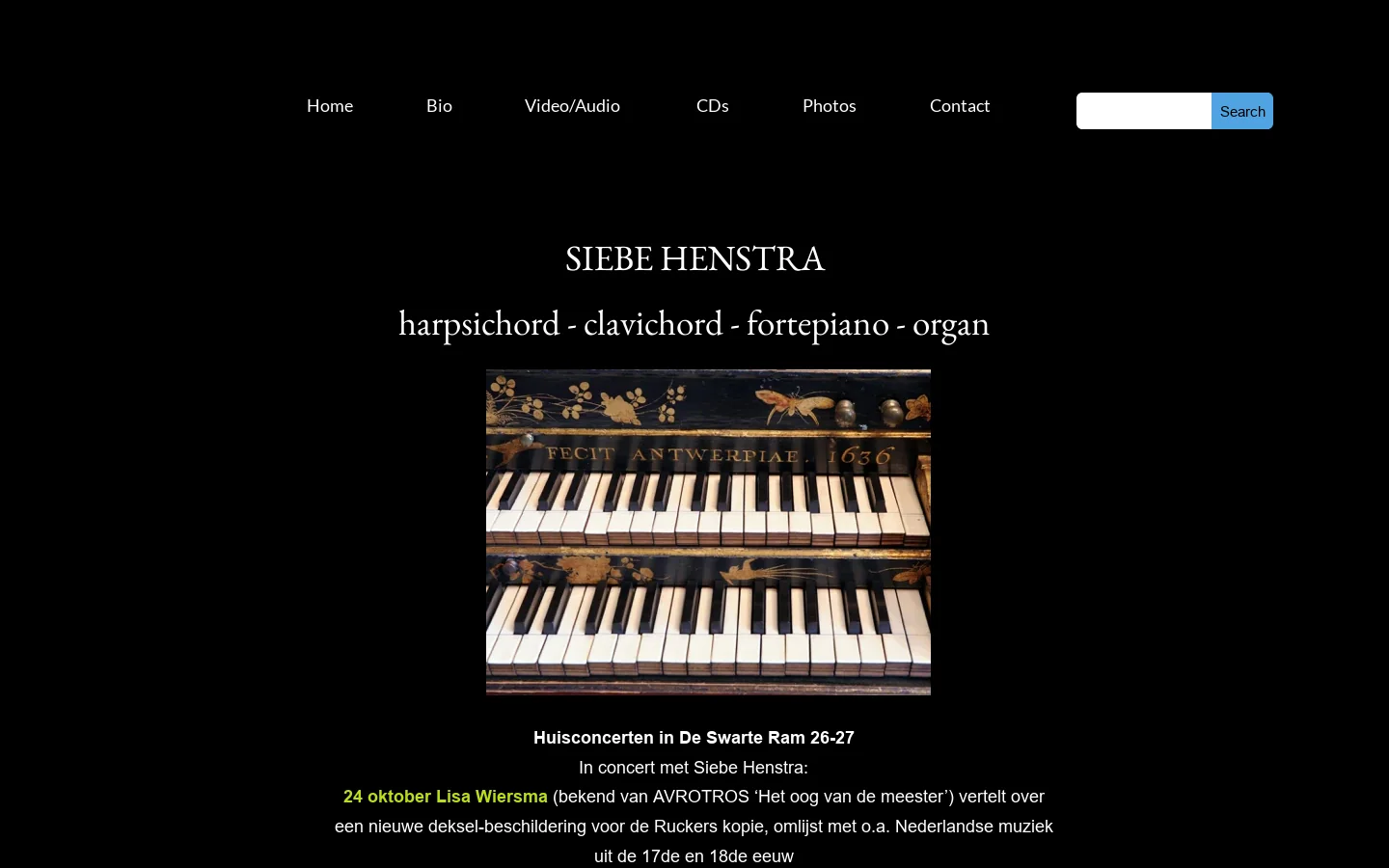 Siebe Henstra homepage 首页截图