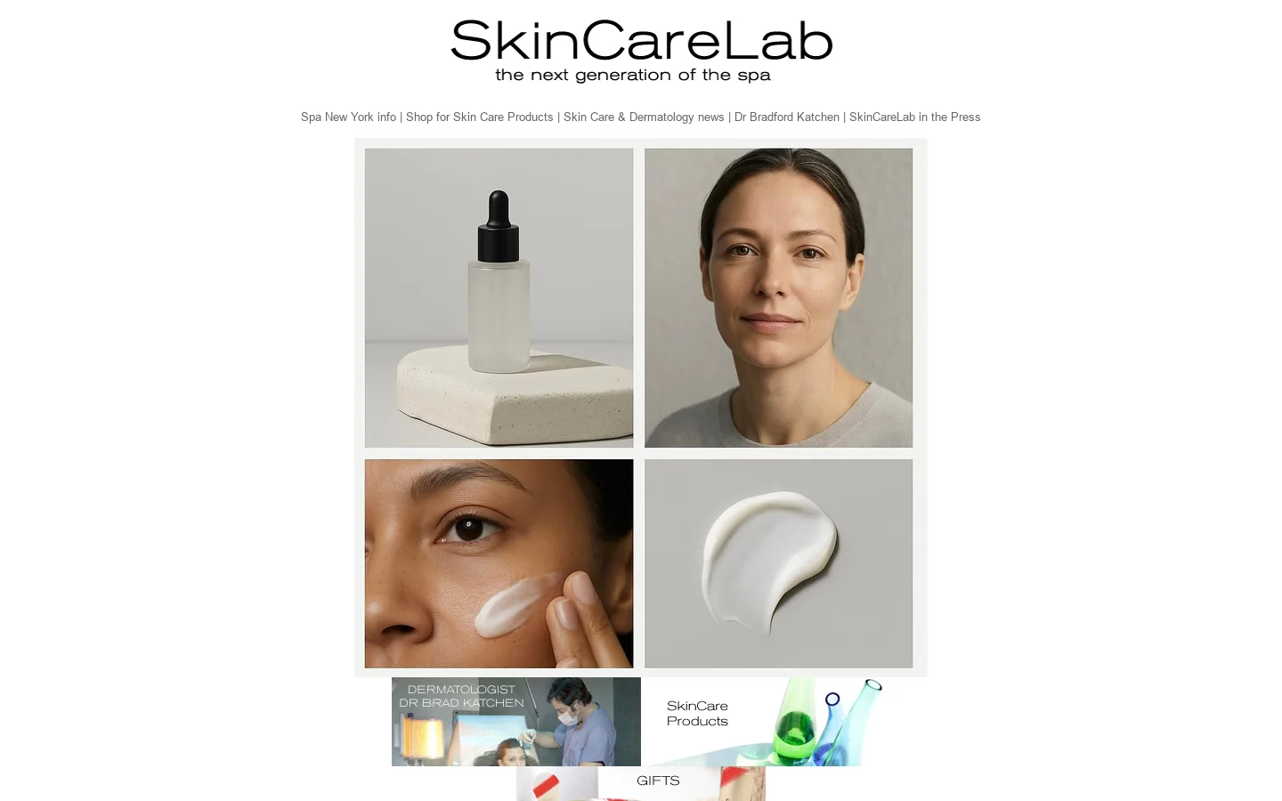 New York Spa in SoHo, Skin Care Lab retails as well skin care products 首页截图