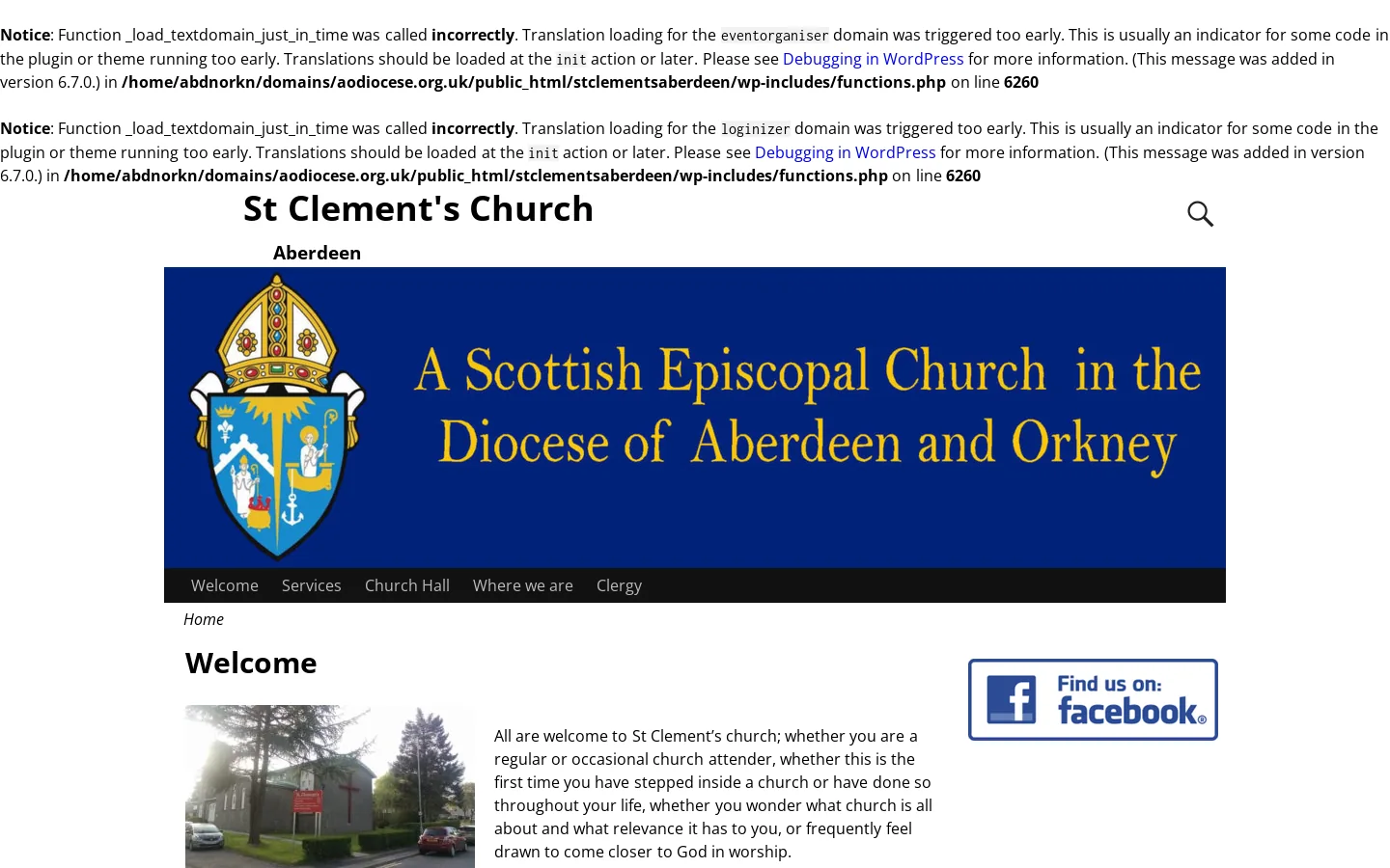 St Clement's Church – Aberdeen 首页截图