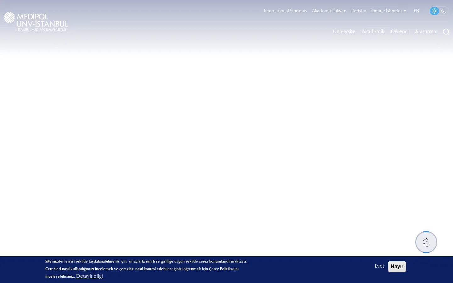 Medipol Üniversitesi 首页截图