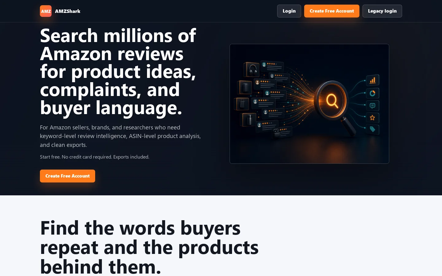 AMZShark 首页截图