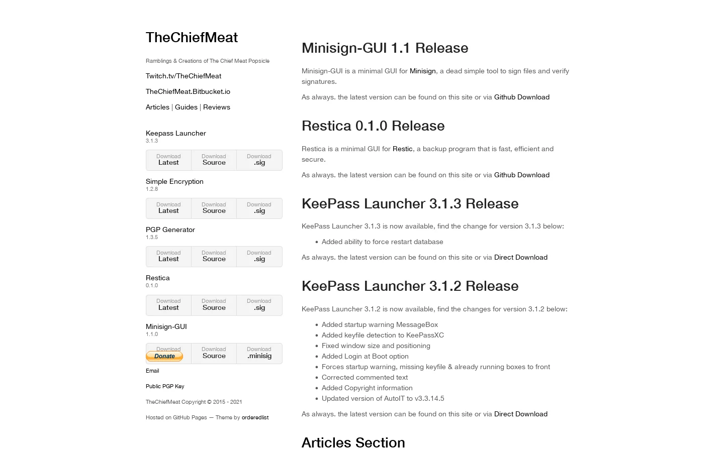 TheChiefMeat 首页截图