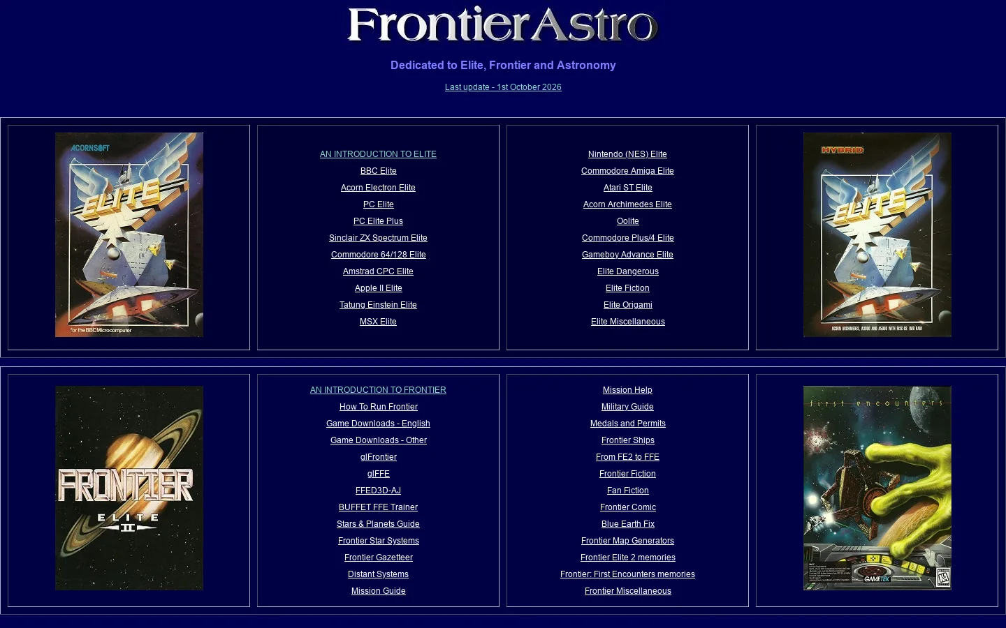 FrontierAstro 首页截图