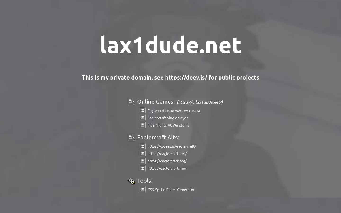 lax1dude.net 首页截图