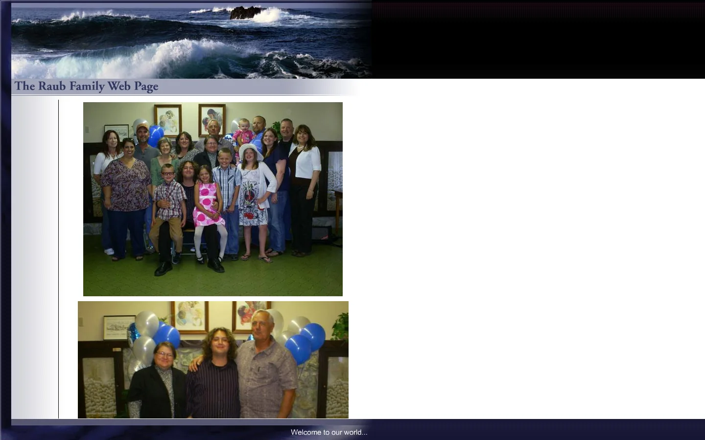 Raub Family Web Page 首页截图