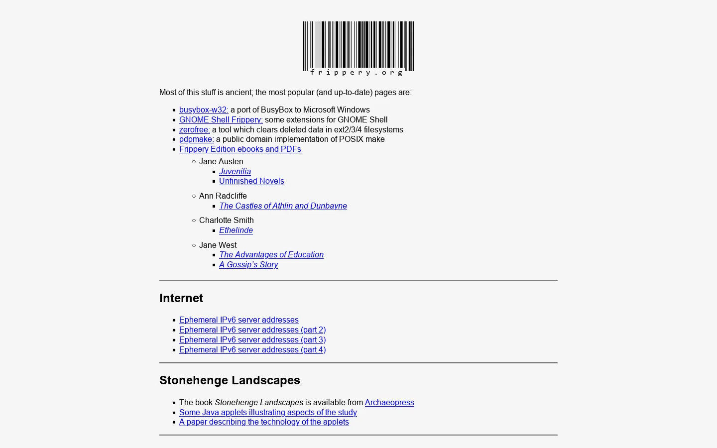 frippery.org 首页截图
