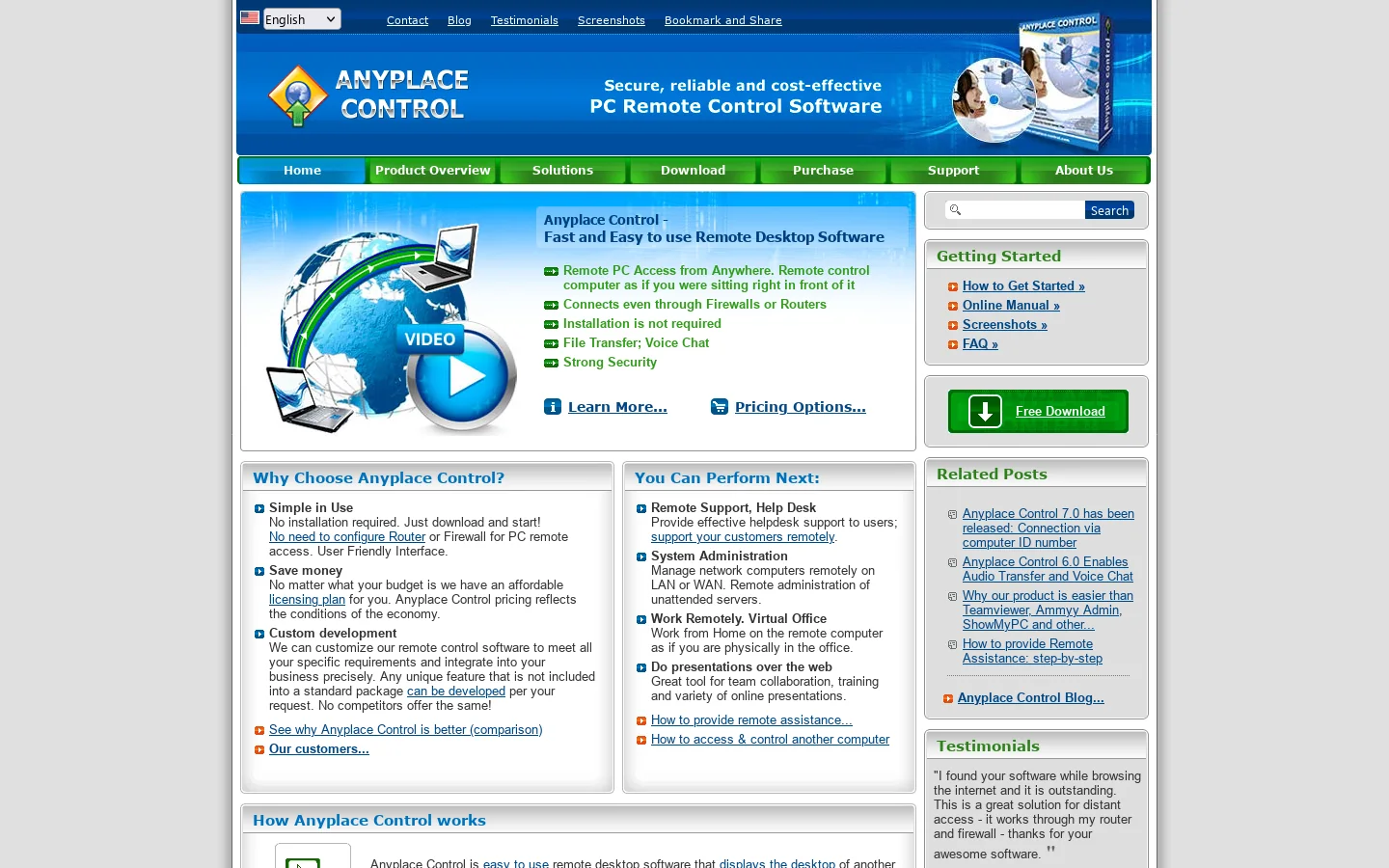 Remote Desktop Software for Distant PC Access & Computer Control 首页截图