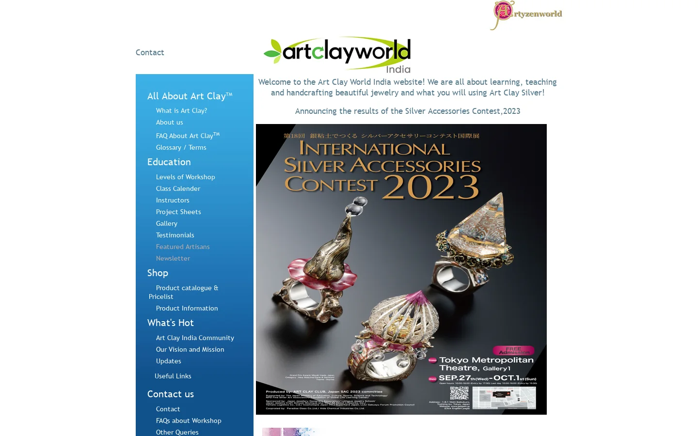 Art Clay World India 首页截图