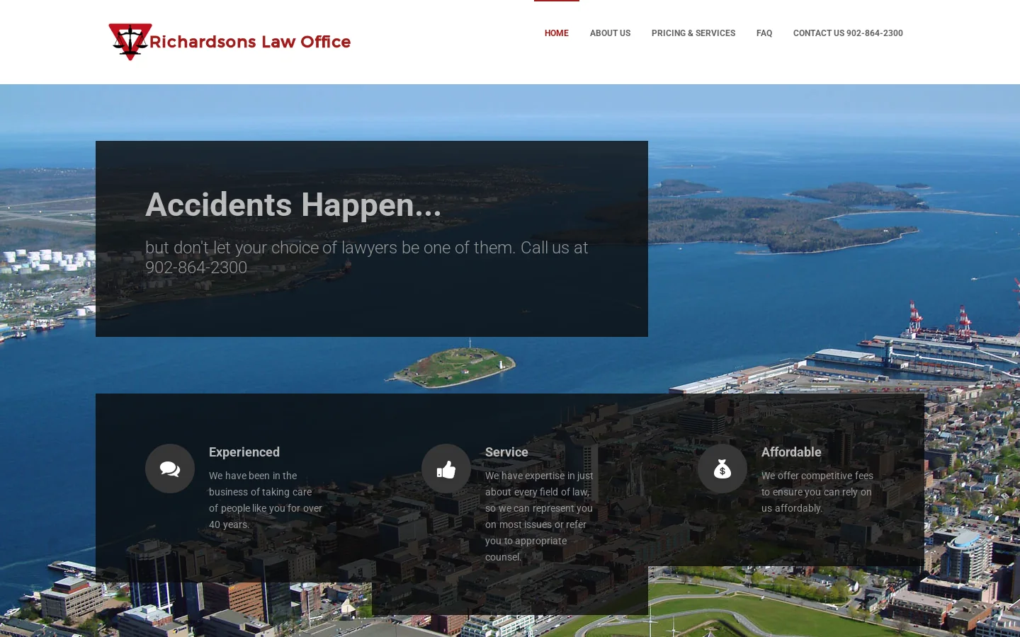 Richardson Law Office est. 1982 首页截图