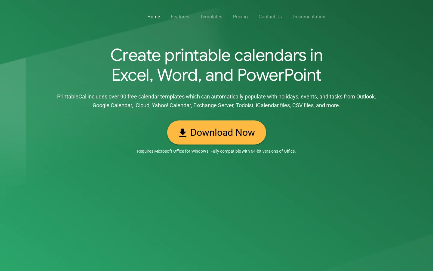 PrintableCal 首页截图