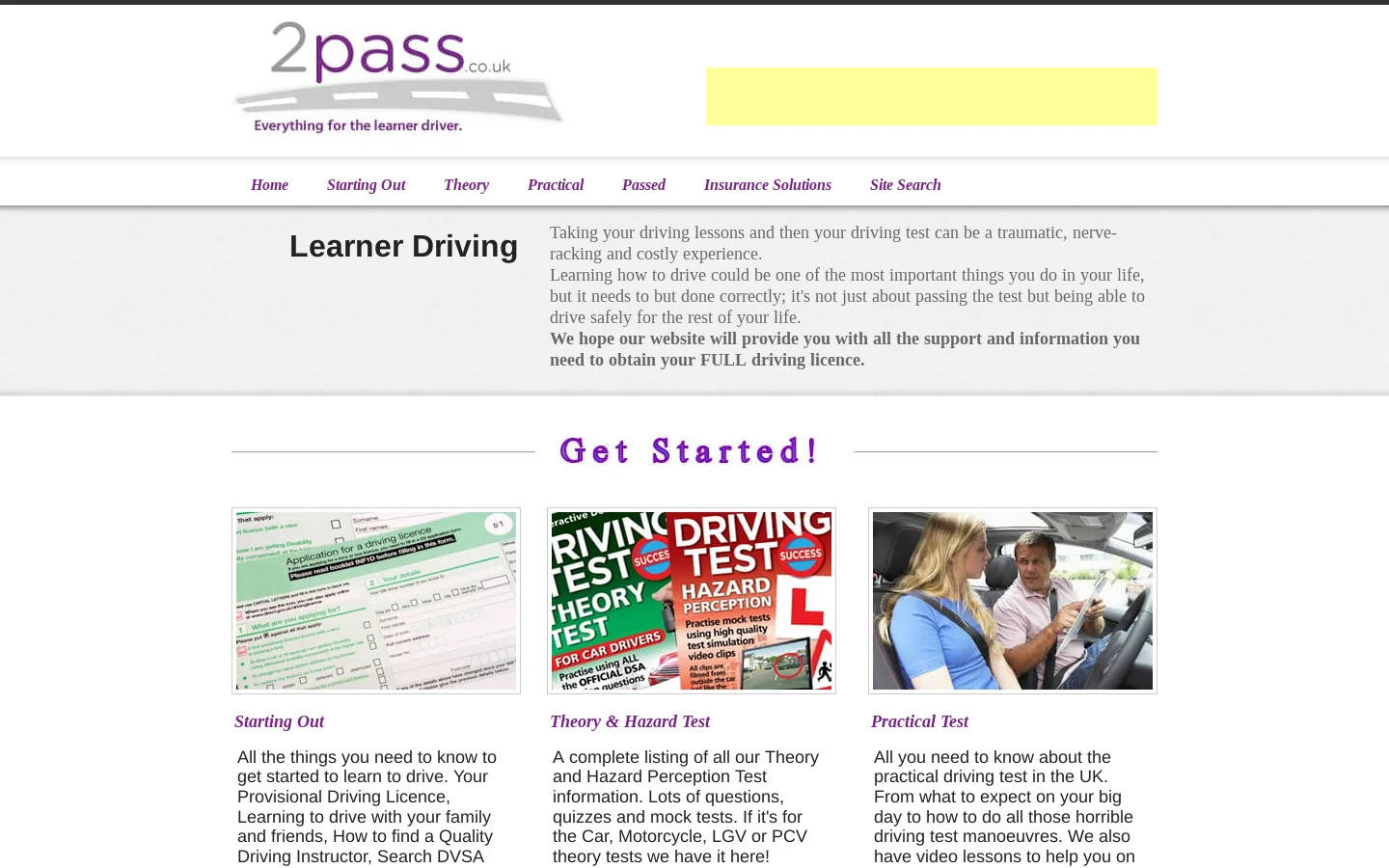 2Pass for Learning to Drive, Driving Lessons, Driving schools, Driving Test Preparation 首页截图