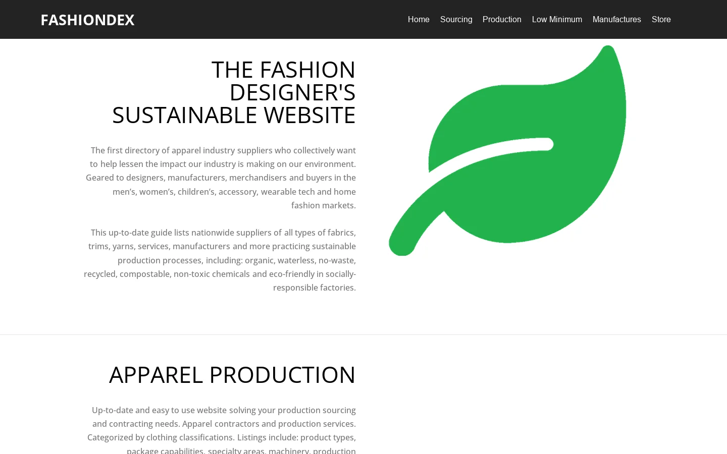Fashiondex 首页截图