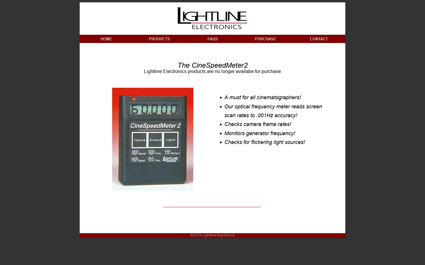 Lightline Electronics Home 首页截图