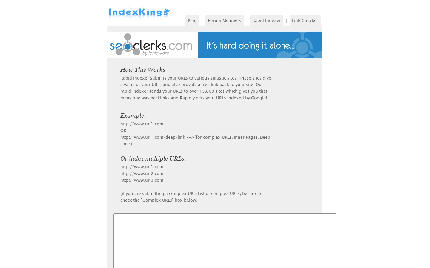 IndexKings 首页截图