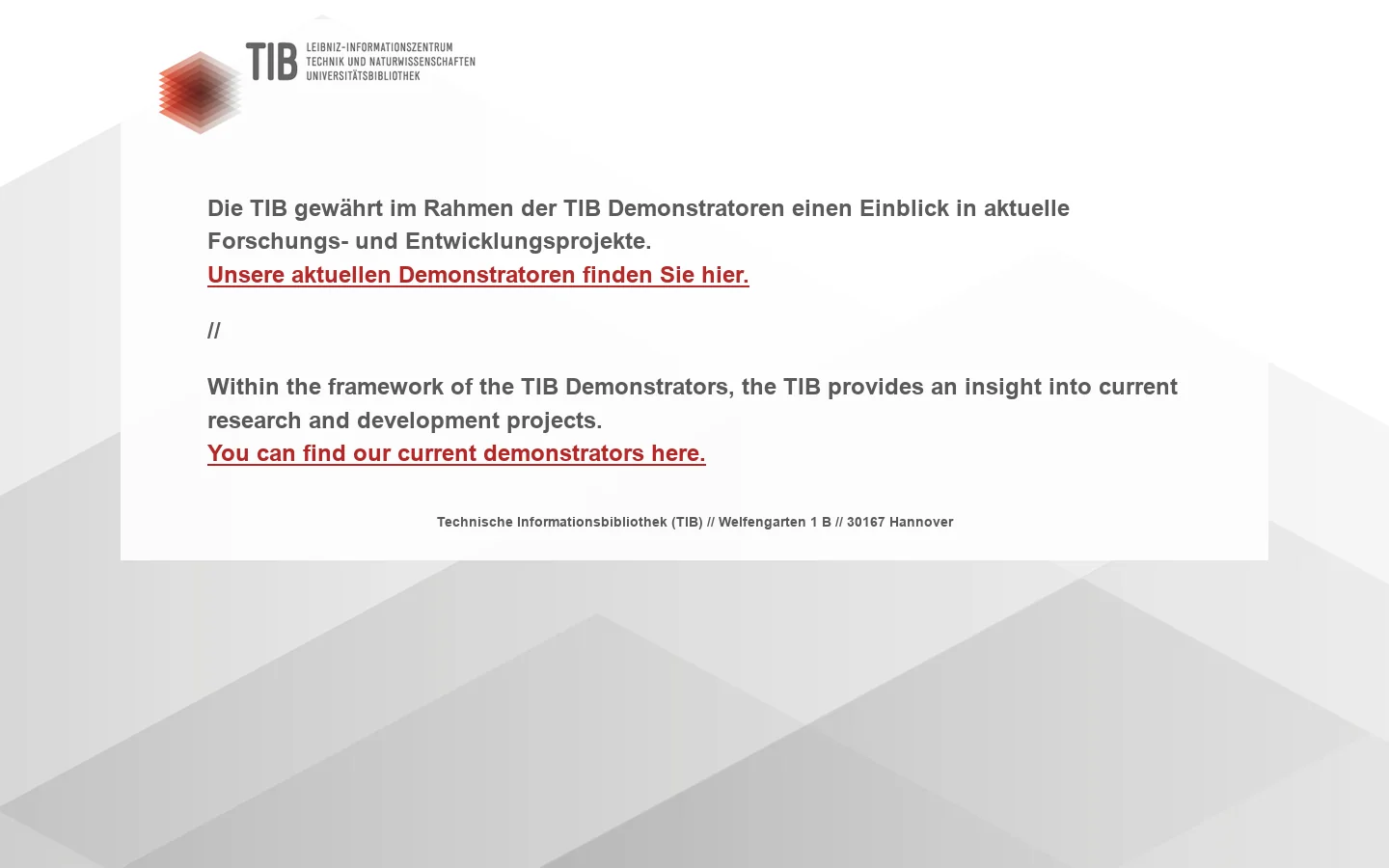 TIB LABS 首页截图