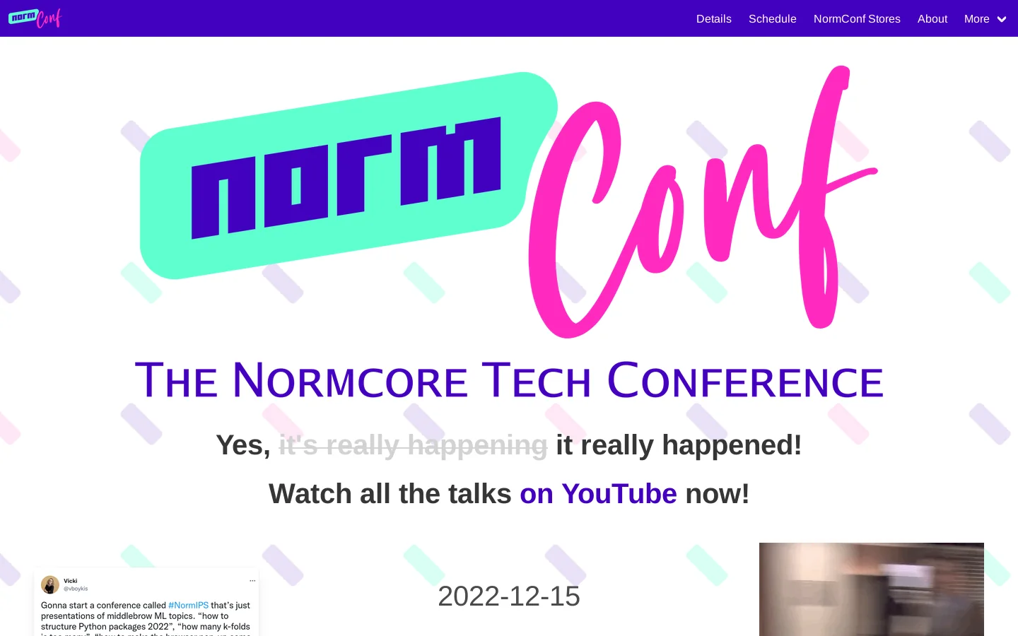 Normconf 首页截图