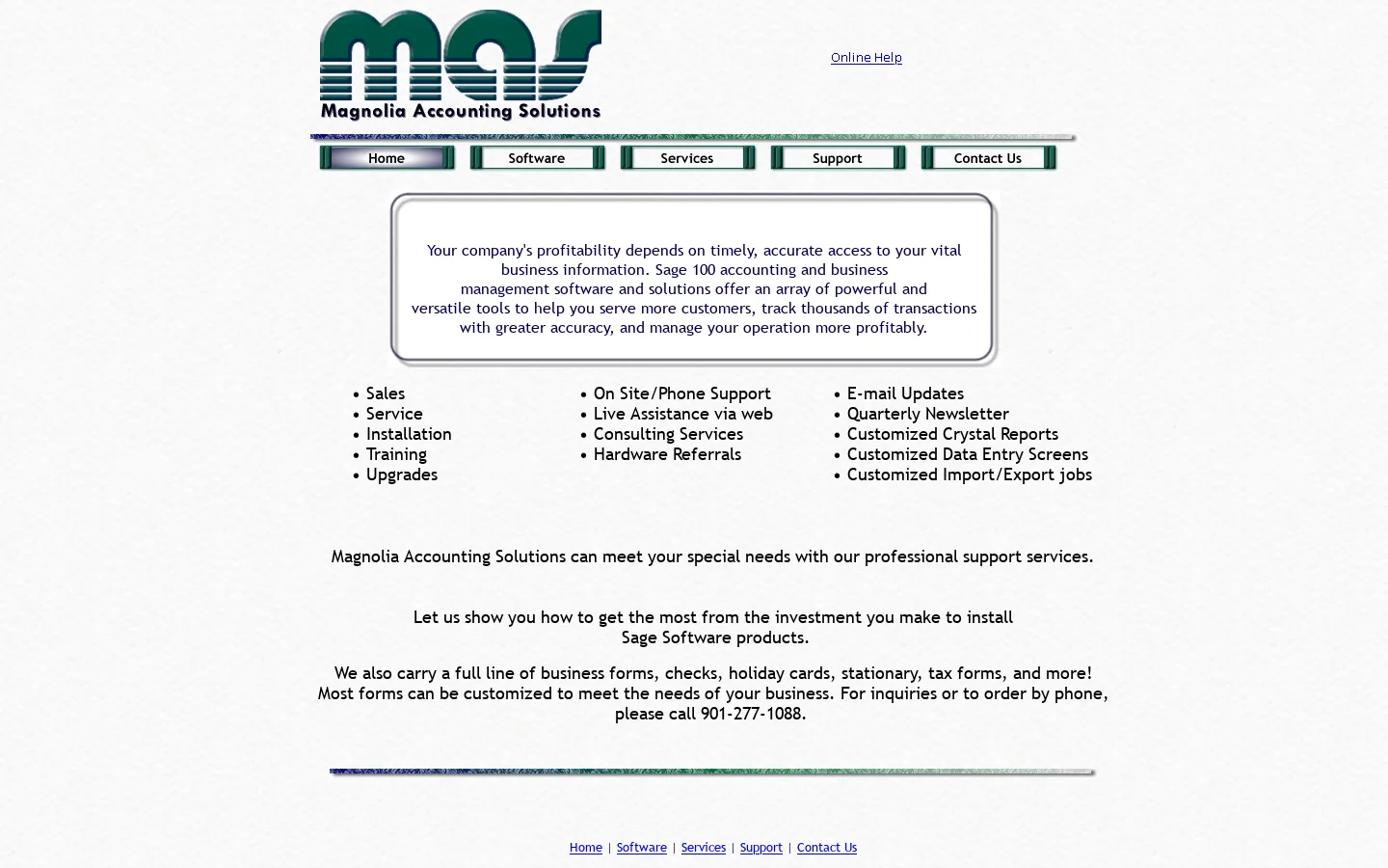 Magnolia Accounting Solutions- Home page 首页截图