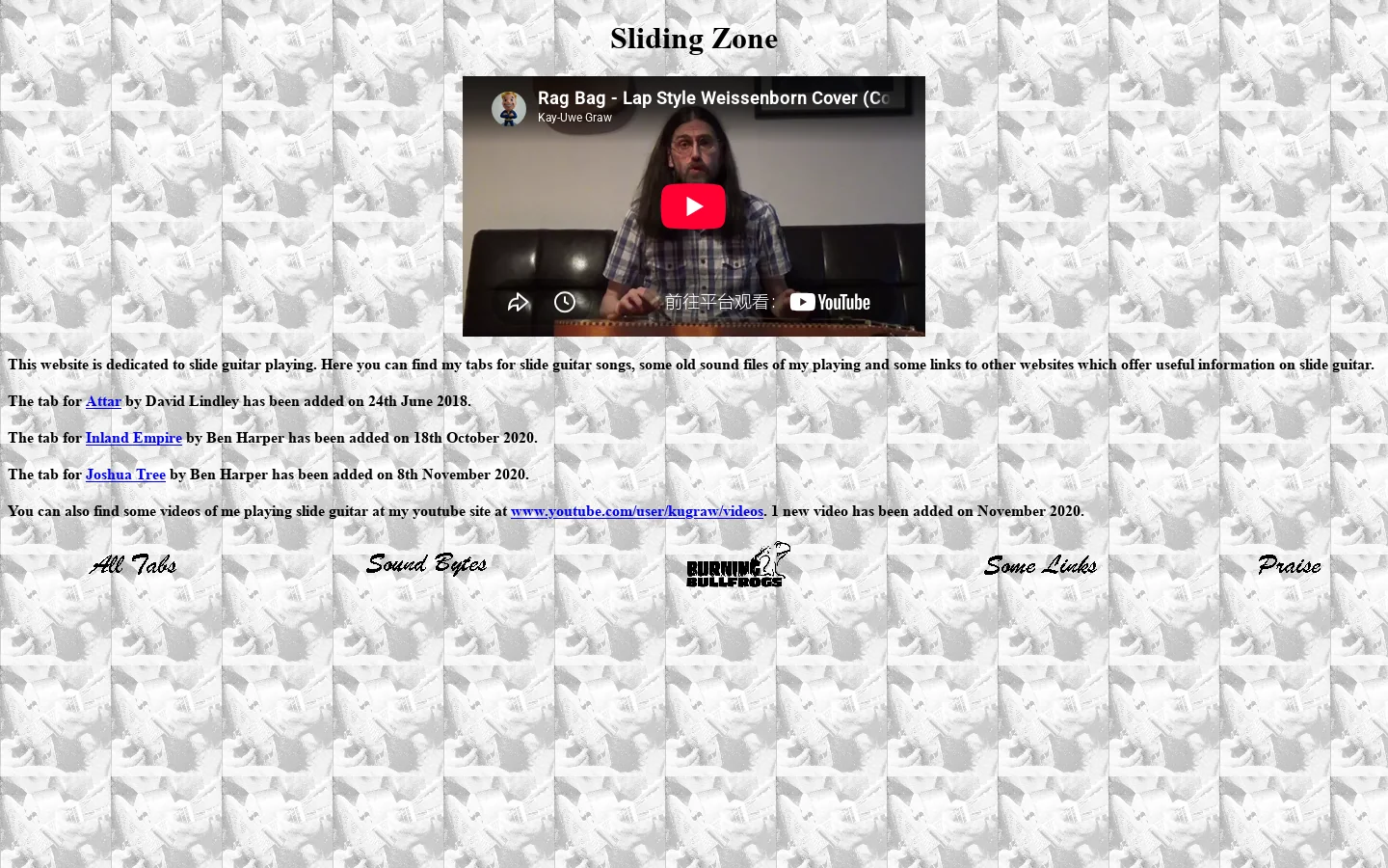 Kay-Uwe Graw's Sliding Zone 首页截图