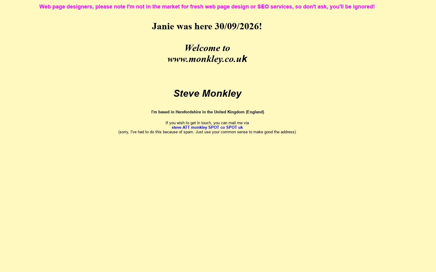 The Monkley Web Site 首页截图