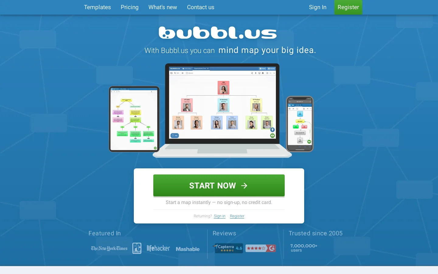 Bubbl.us 首页截图