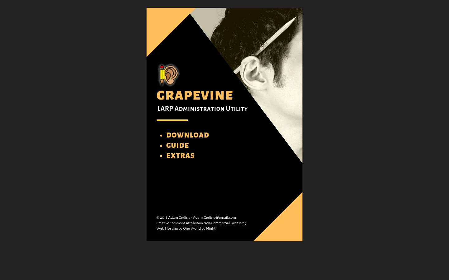 Grapevine LARP Administration Utility 首页截图