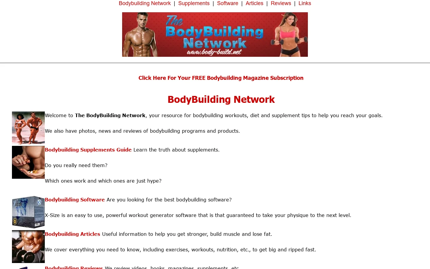 BodyBuilding Network 首页截图