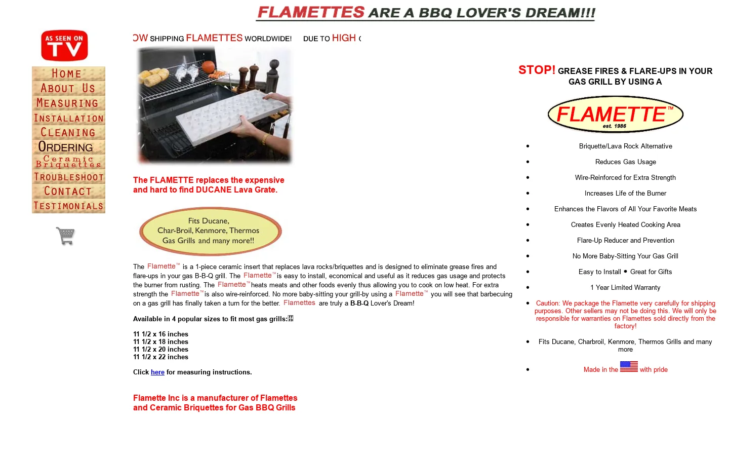 Flamette BBQ Briquette Alternative 首页截图