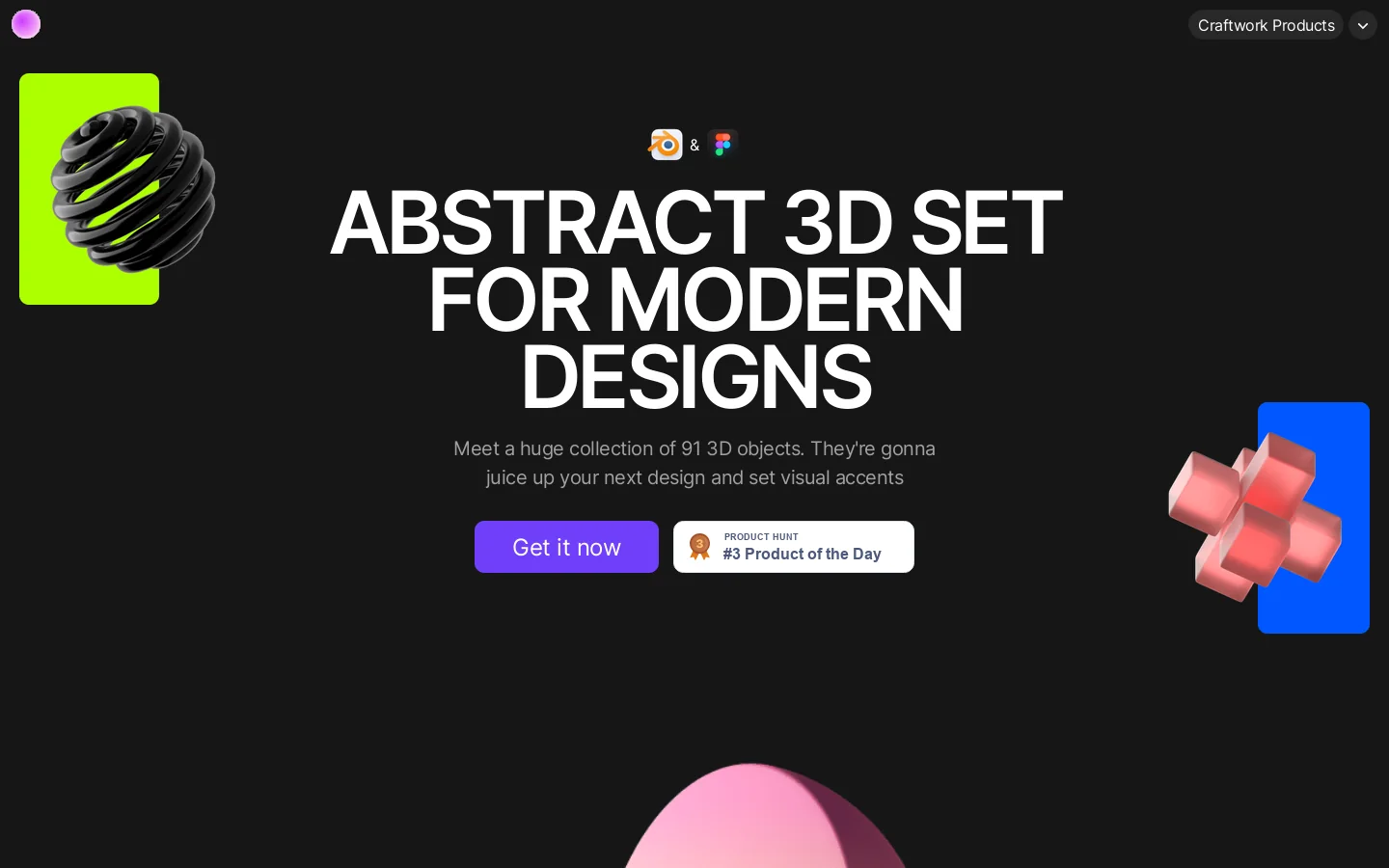 Lost Geometry 3D Illustrations 首页截图