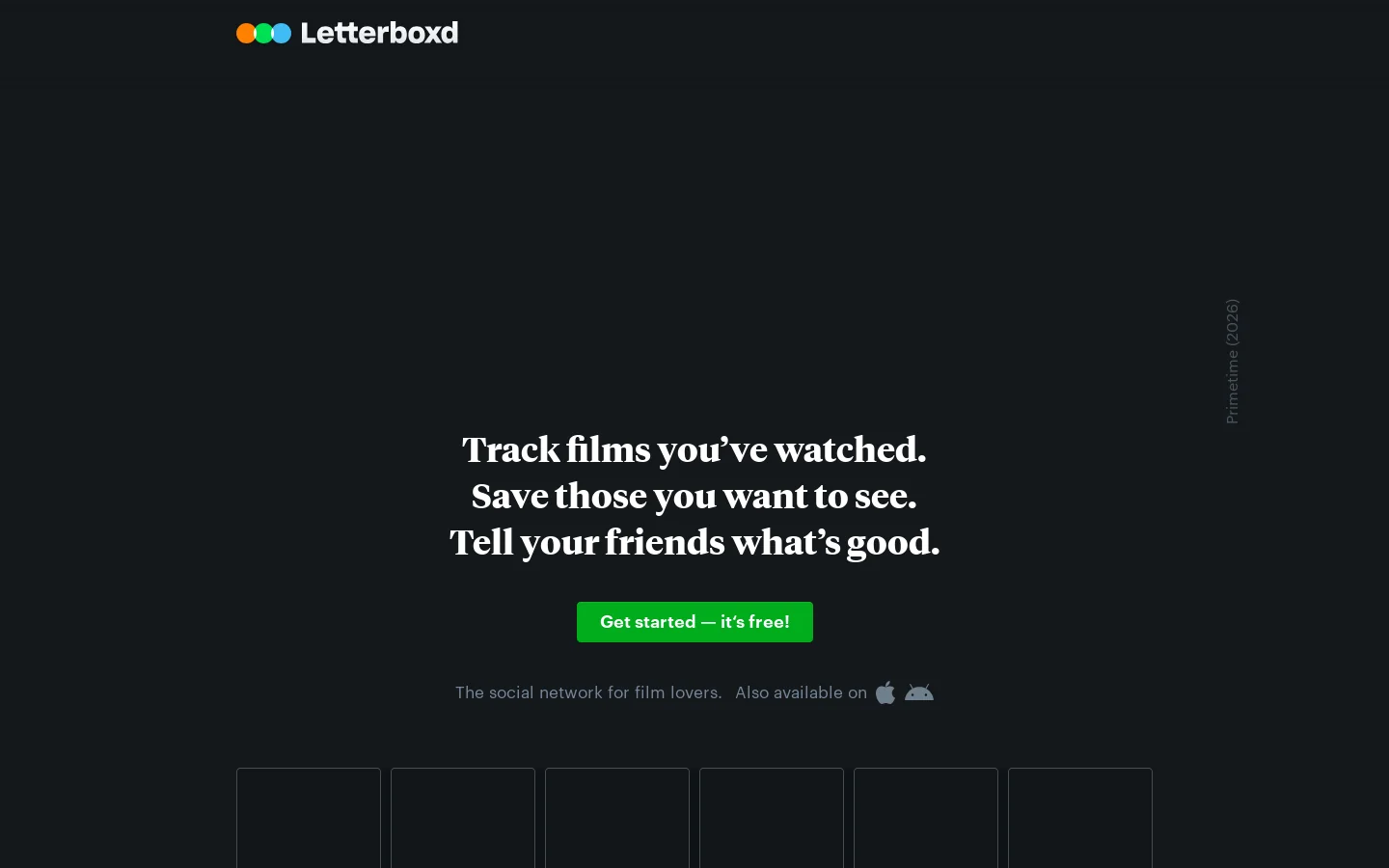 letterboxd.com 首页截图