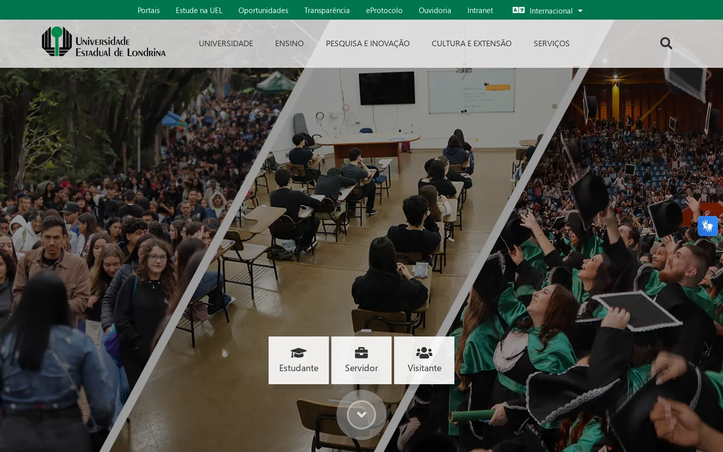 Universidade Estadual de Londrina - 首页截图