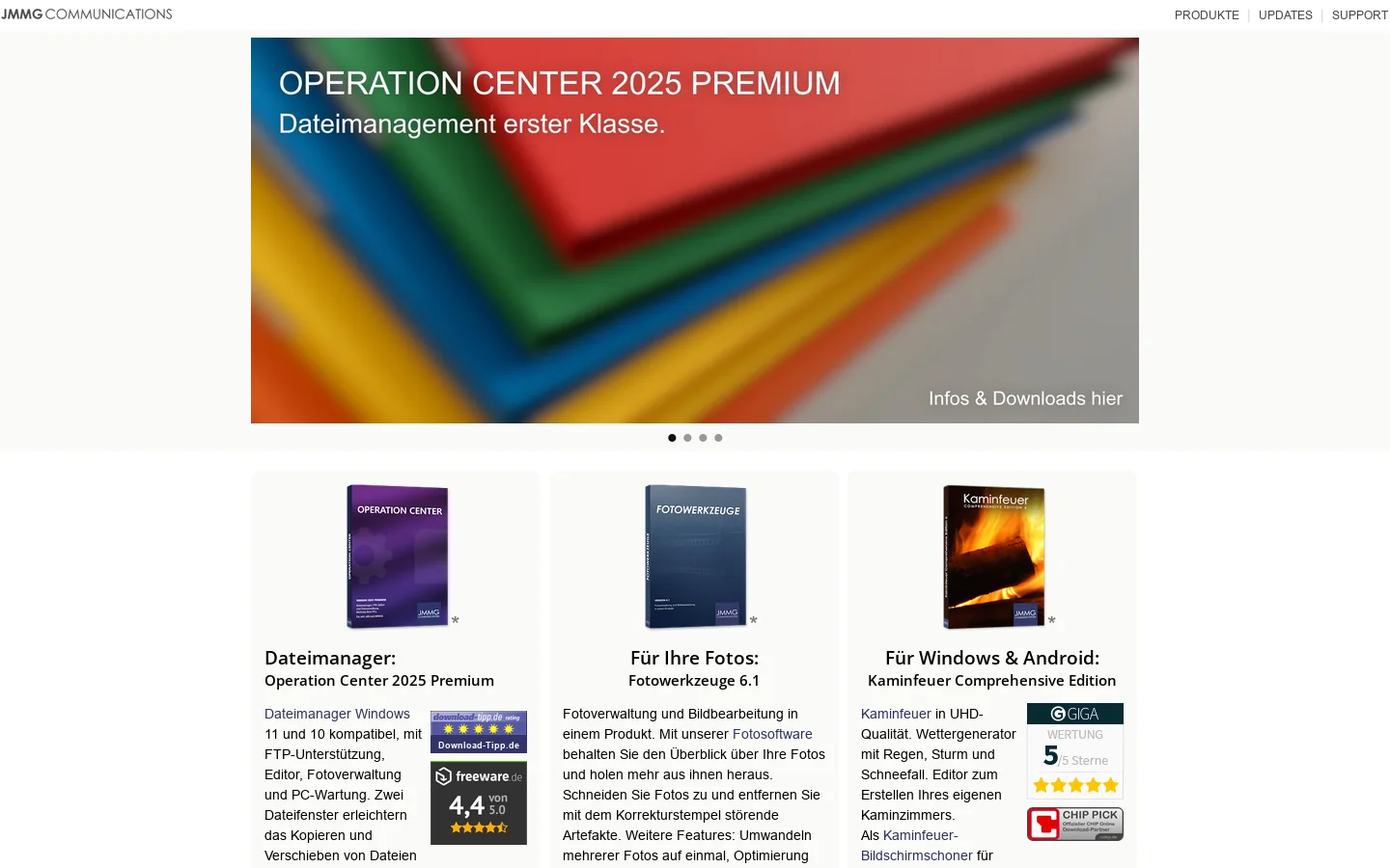 JMMG Communications 首页截图