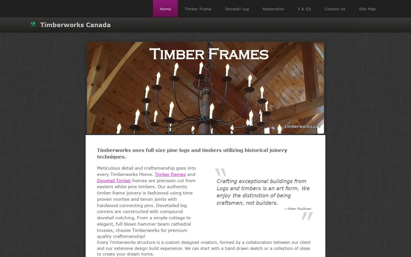 Timberworks 首页截图