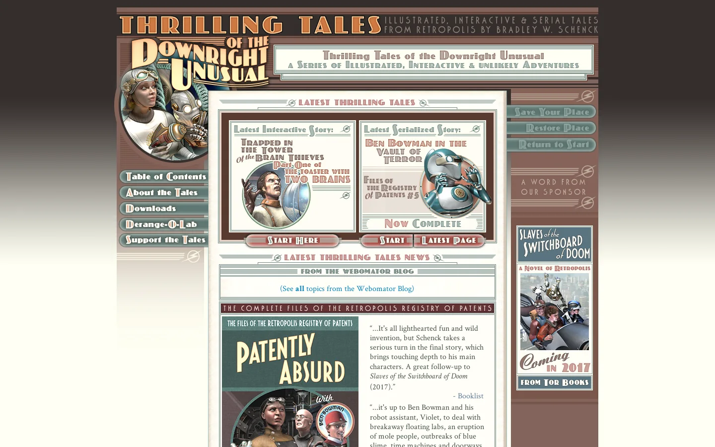 Thrilling Tales of the Downright Unusual 首页截图