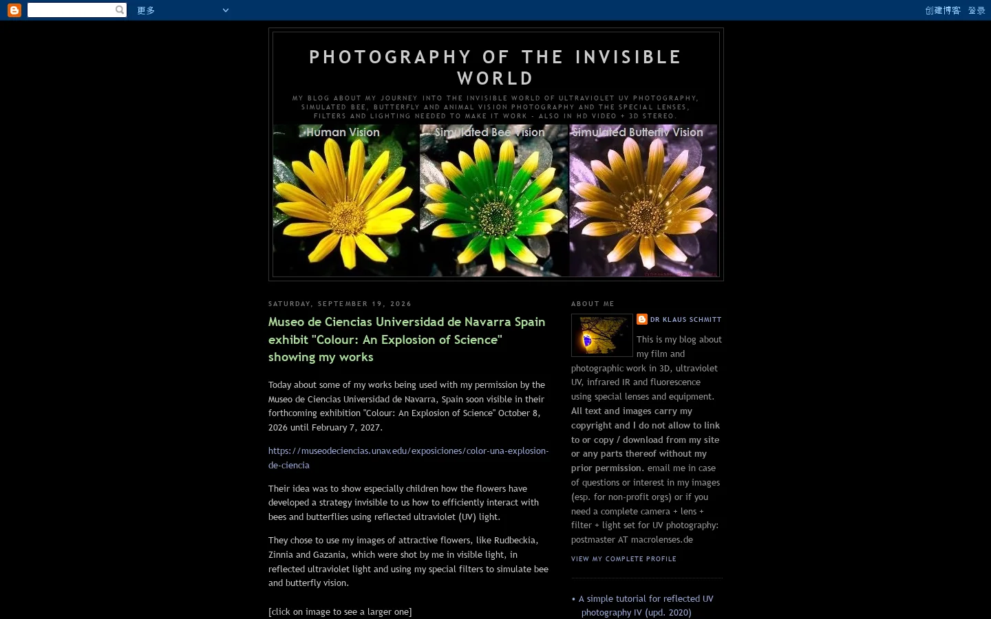 Photography of the Invisible World 首页截图