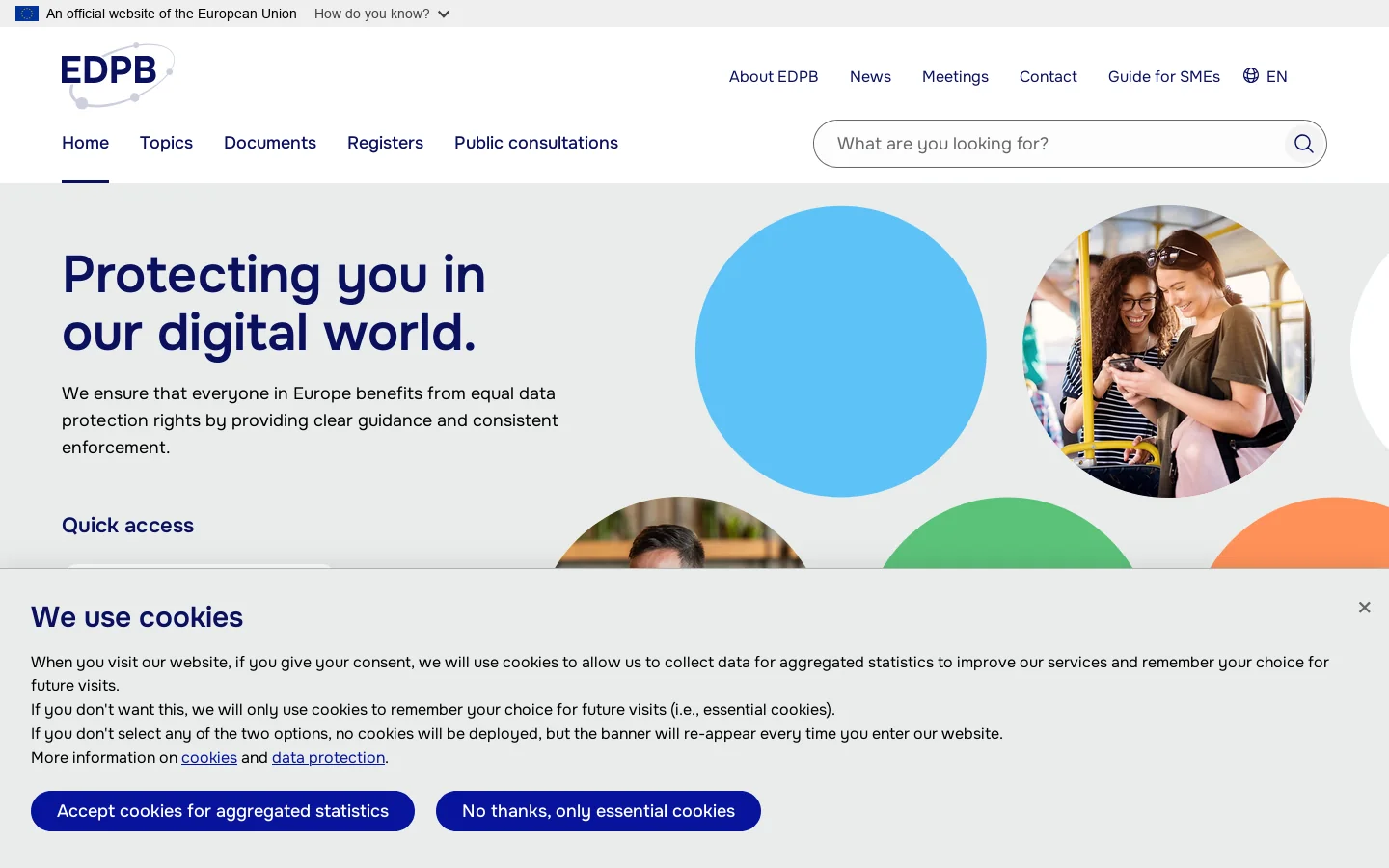 edpb.europa.eu 首页截图