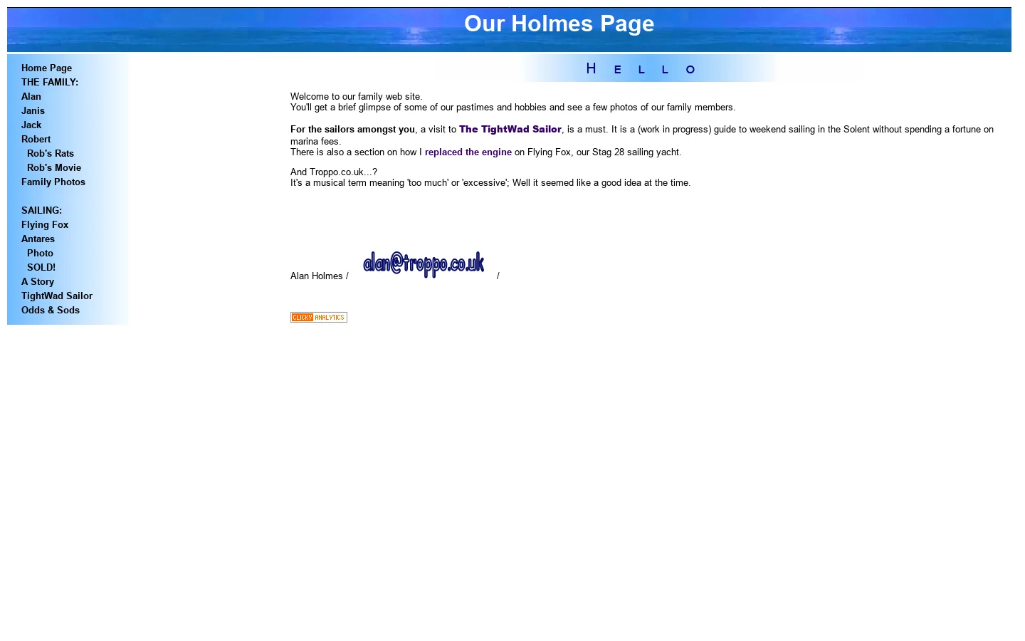 The Holmes Home Page 首页截图