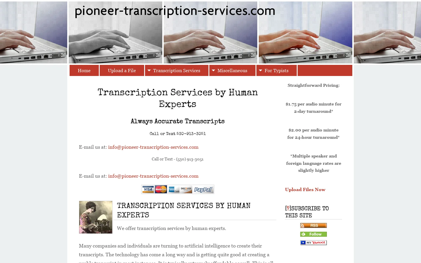 Transcription Services by Human Experts, Secure, Accurate 首页截图