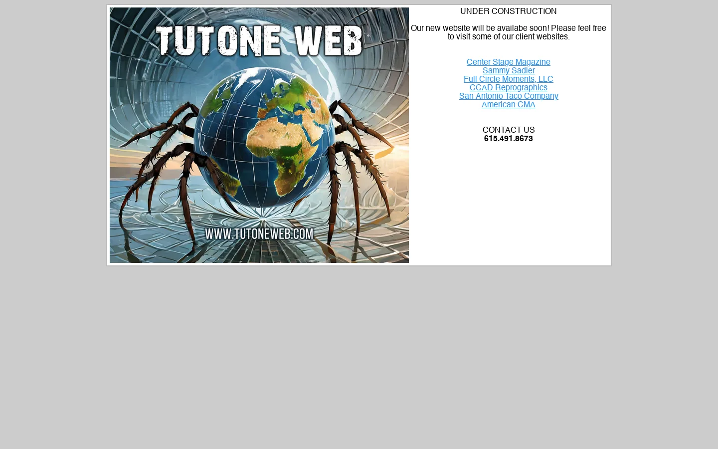 Tutone Web 首页截图