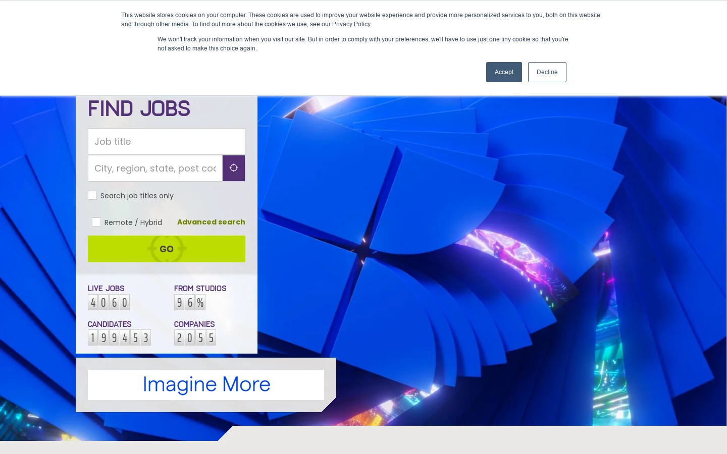 Games Jobs Direct 首页截图