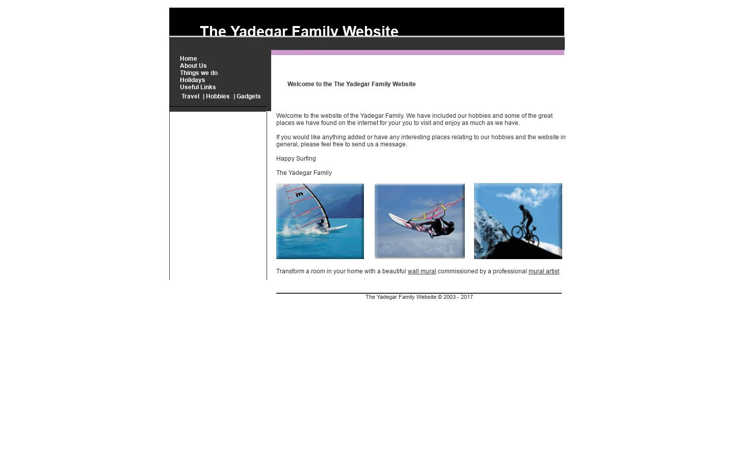 THE YADEGAR FAMILY WEBSITE - Home Page 首页截图