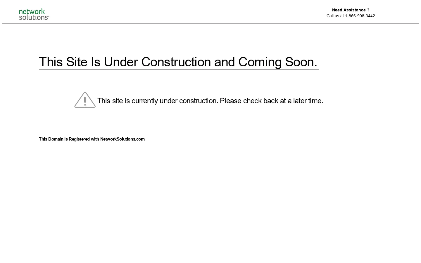 Web Page Under Construction 首页截图